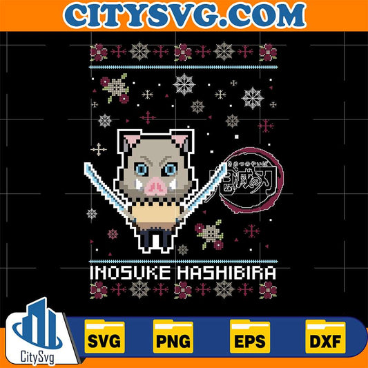 Hashibira-Inosuke-Demon-Slayer-Christmas-Ugly-Svg