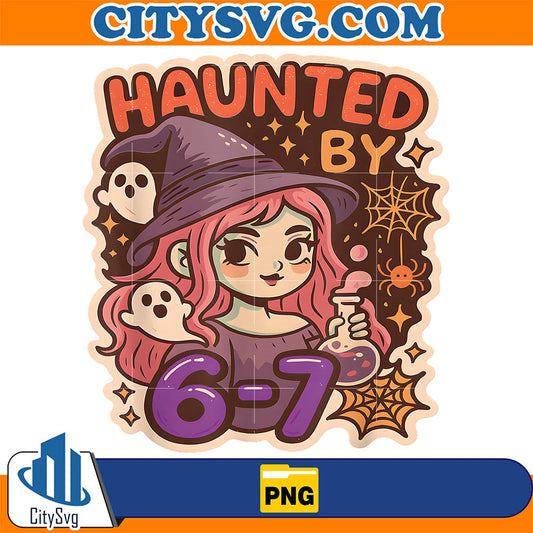 Haunted by 6-7 Six Seven Meme Halloween Costume Girls Png CitySvg