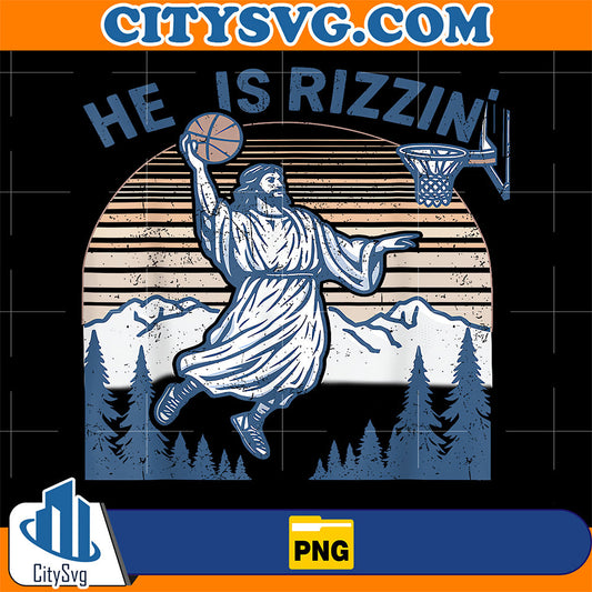 He-is-Risen-Easter-Jesus-Playing-Basketball-Png