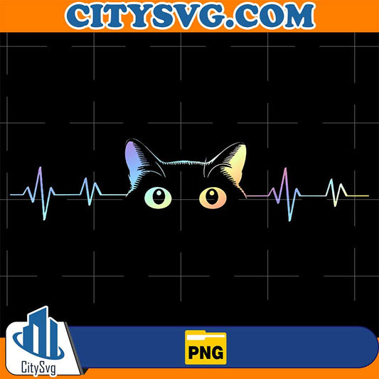 Heartbeat-Cat-Lover-Animal-Silhouette-Cute-Cat-Png
