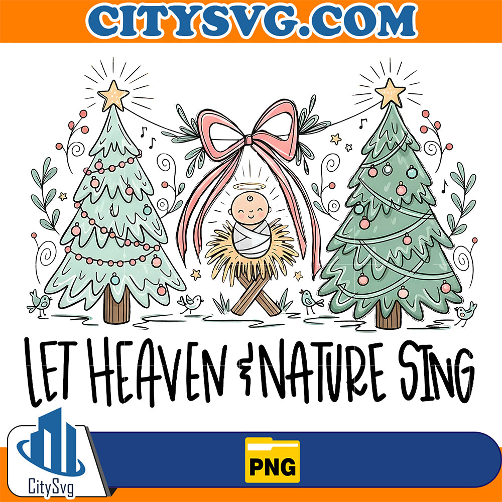 Heaven-And-Nature-Sing-Png-Whimsical-Christmas-Nativity-Bow-Trees-Png
