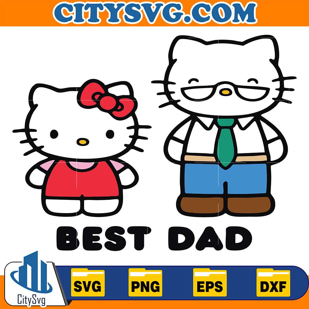 Hello-Kitty-Best-Dad-Fathers-Day-Svg