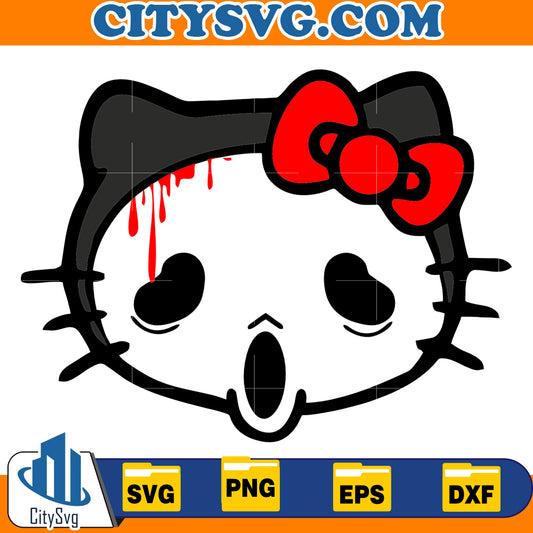 Ghostface hello kitty Svg