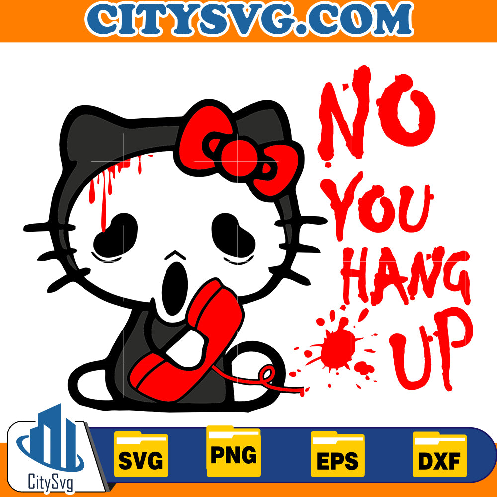 No you hang up hello kitty Svg