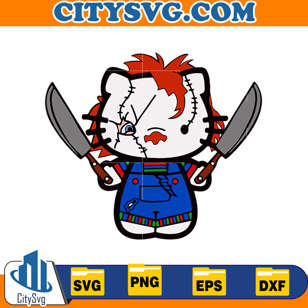 Hello Kitty Chucky SVG