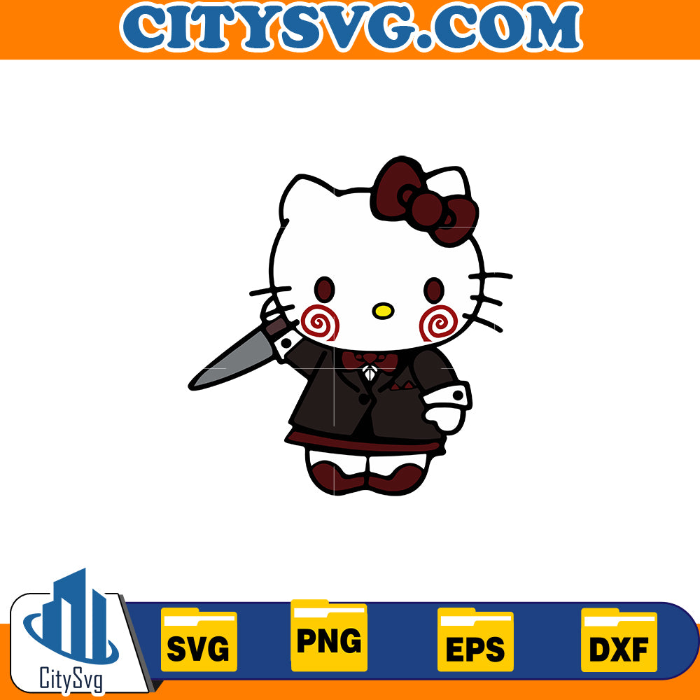 Hello Kitty Jigsaw Svg