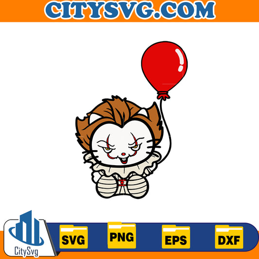 Hello Kitty Pennywise SVG