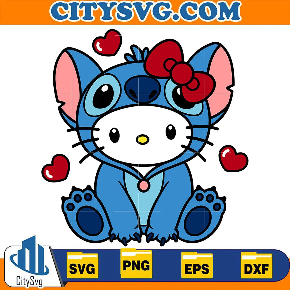 HelloKittyStitchLoveSvg