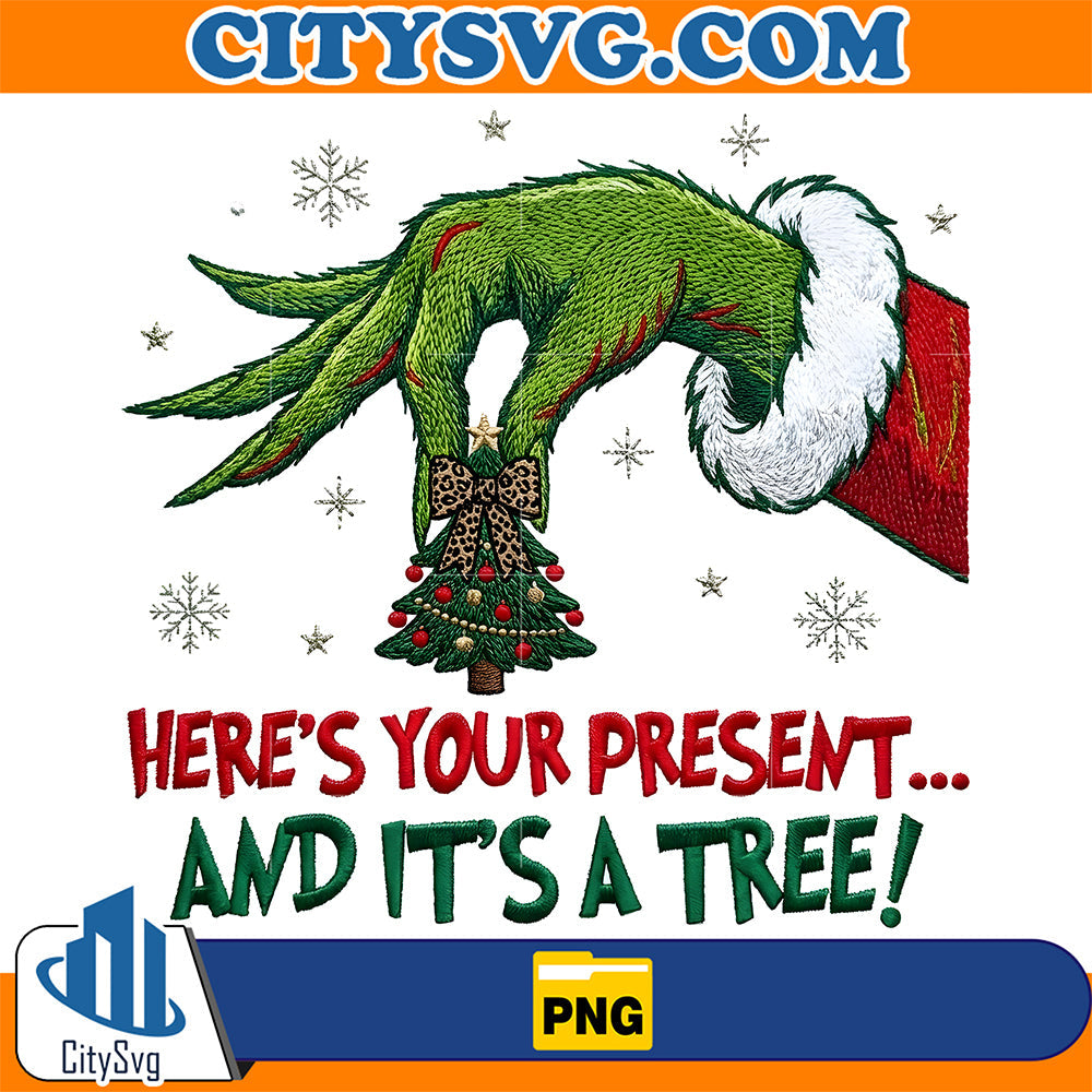 Here-s-Your-Present-And-It-s-A-Tree-Grinch-Hands-Christmas-Png
