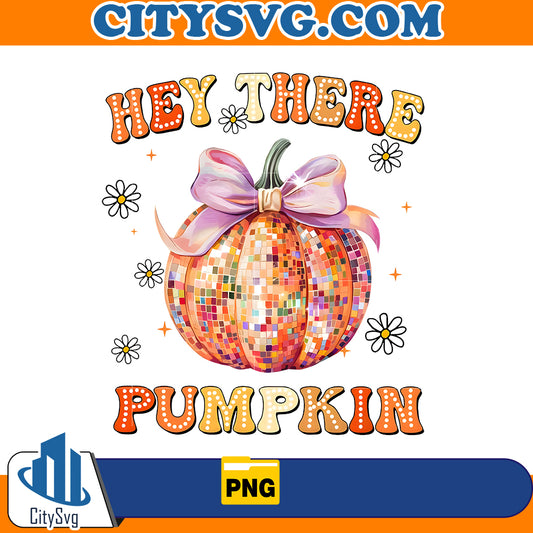 Hey There Pumpkin Coquette Bow Png