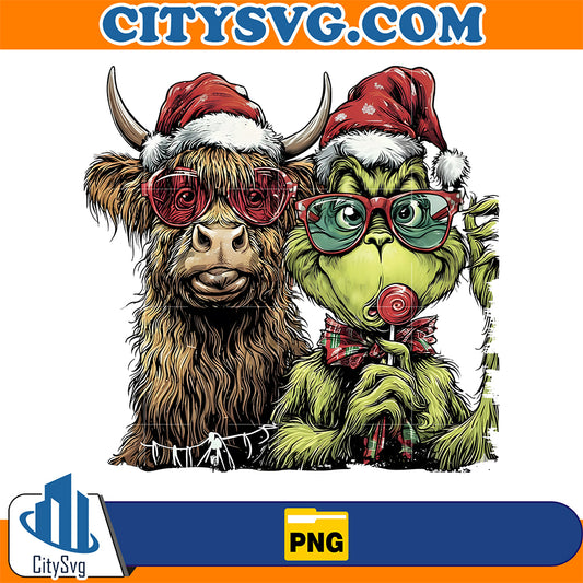 Highland-Cow-Grinchmas-Christmas-Png-Cowgirl-Christmas-Png