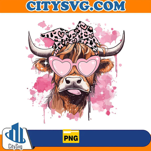 HighlandCowValentinePng