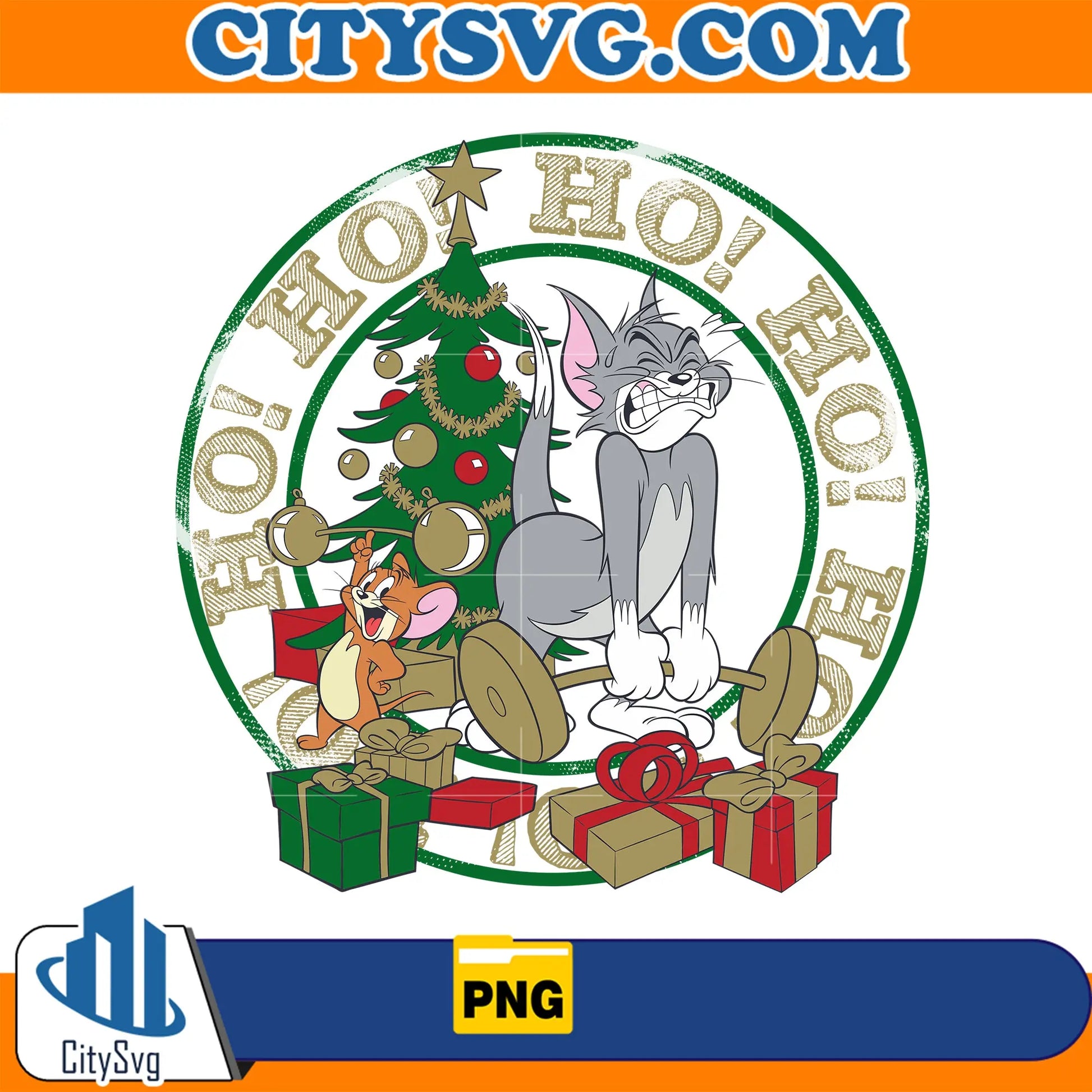 HoHoHoTomAndJerryChristmasPng