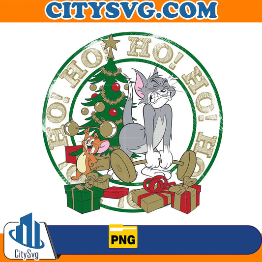 HoHoHoTomAndJerryChristmasPng
