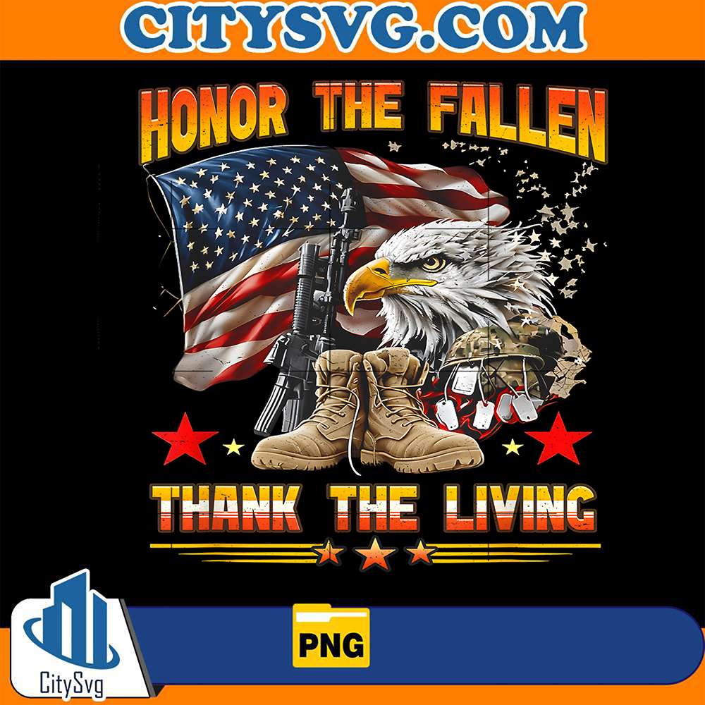 Honor-The-Fallen-Thank-The-Living-Veterans-Flag-Usa-Png