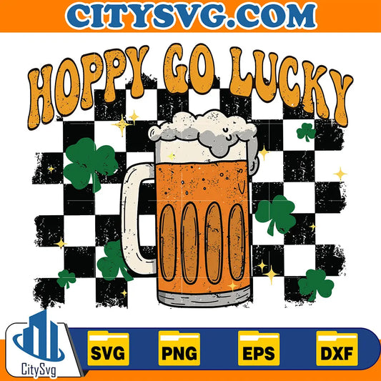 HoppyGoLuckyDrinkingShamrockStPatricksDaySvg