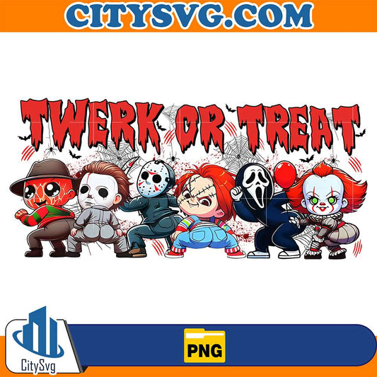 Horror Characters Twerk Or Treat Halloween Png CitySvg