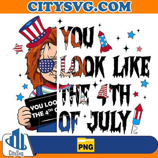 Horror-Chucky-Look-Like-The-4th-Of-July-Png