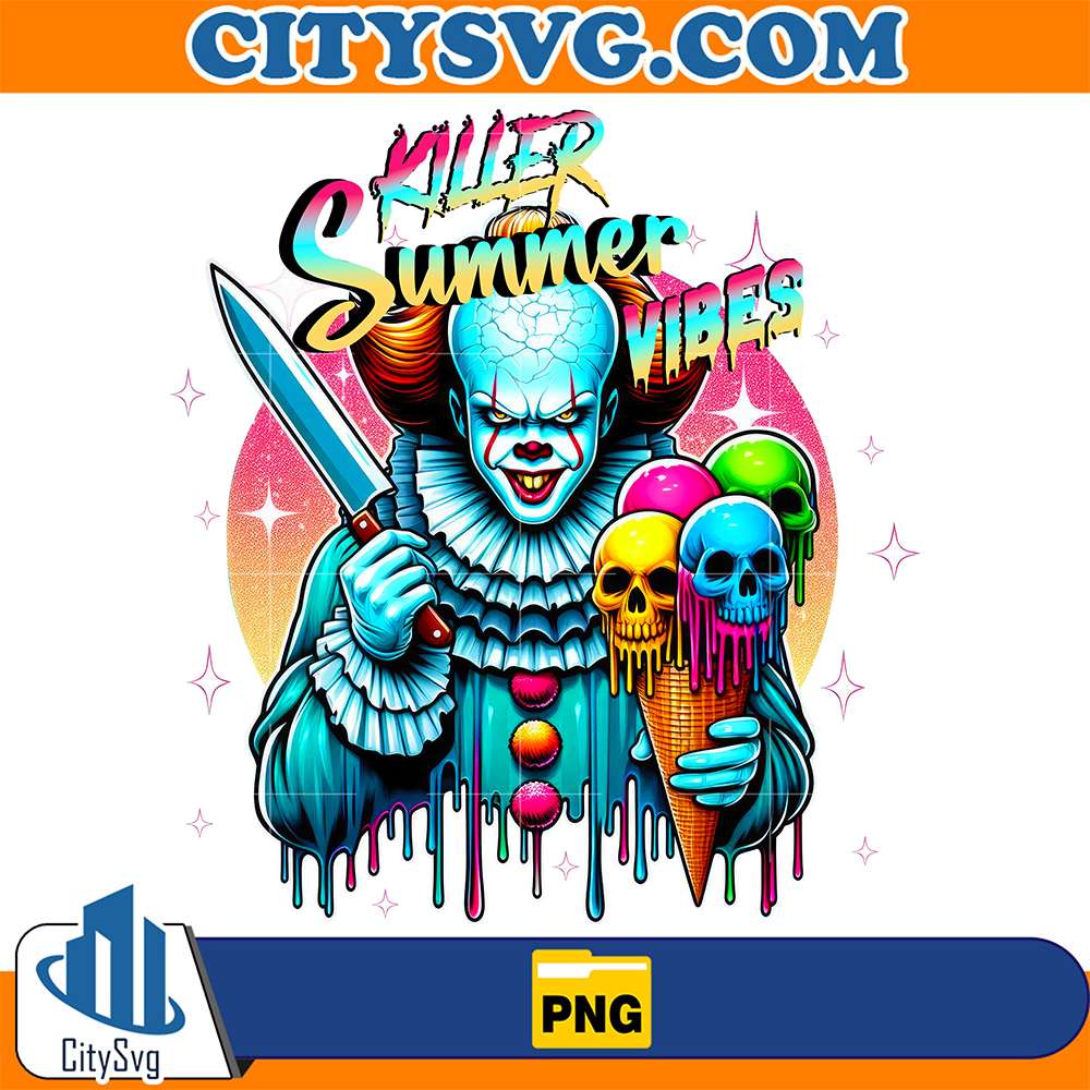Horror-Pennywise-Killer-Summer-Vibes-Halloween-Png