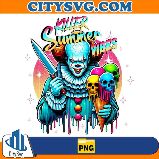 Horror-Pennywise-Killer-Summer-Vibes-Halloween-Png