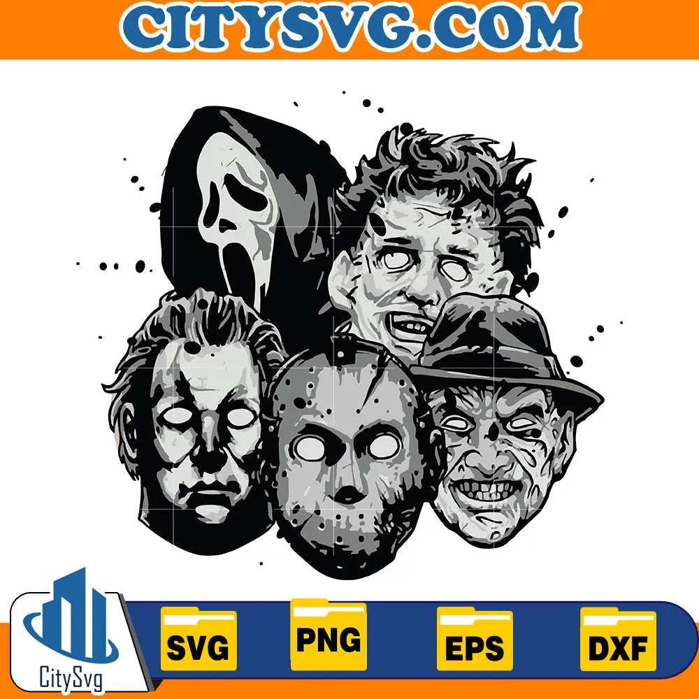 Horror Characters Svg, Horror Friends Svg, Horror Halloween svg CitySvg