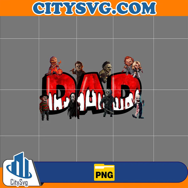 Horror Movies Dad Png, Cartoon Dad Png, Characters Letters Png, Doodle ...