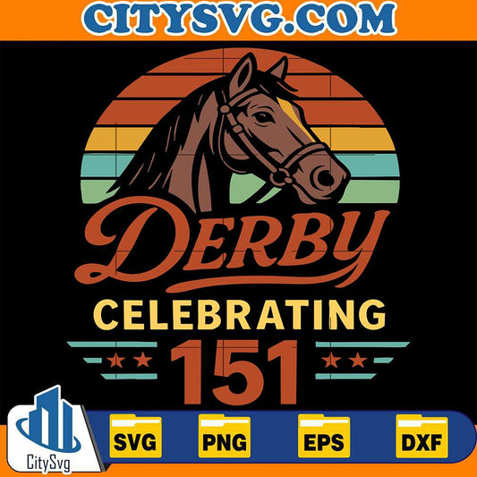 Horse-Derby-Celebrating-151-Svg