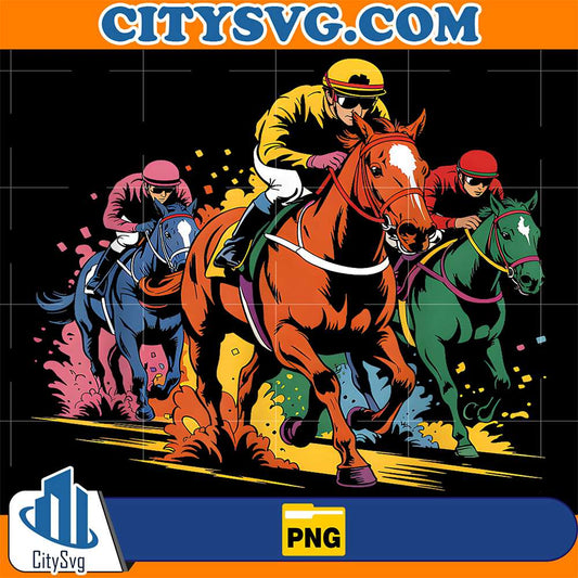 Horse-Racing-Painting-Horse-And-Derby-Lovers-Png