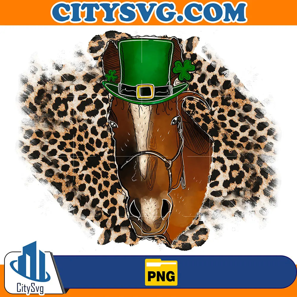 HorseLuckyStPatricksDaySublimationPng