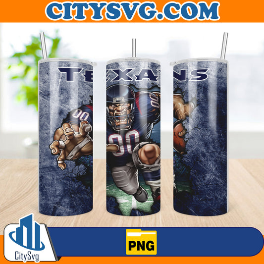 HoustonTexans20ozSkinnyTumblerWrapPng