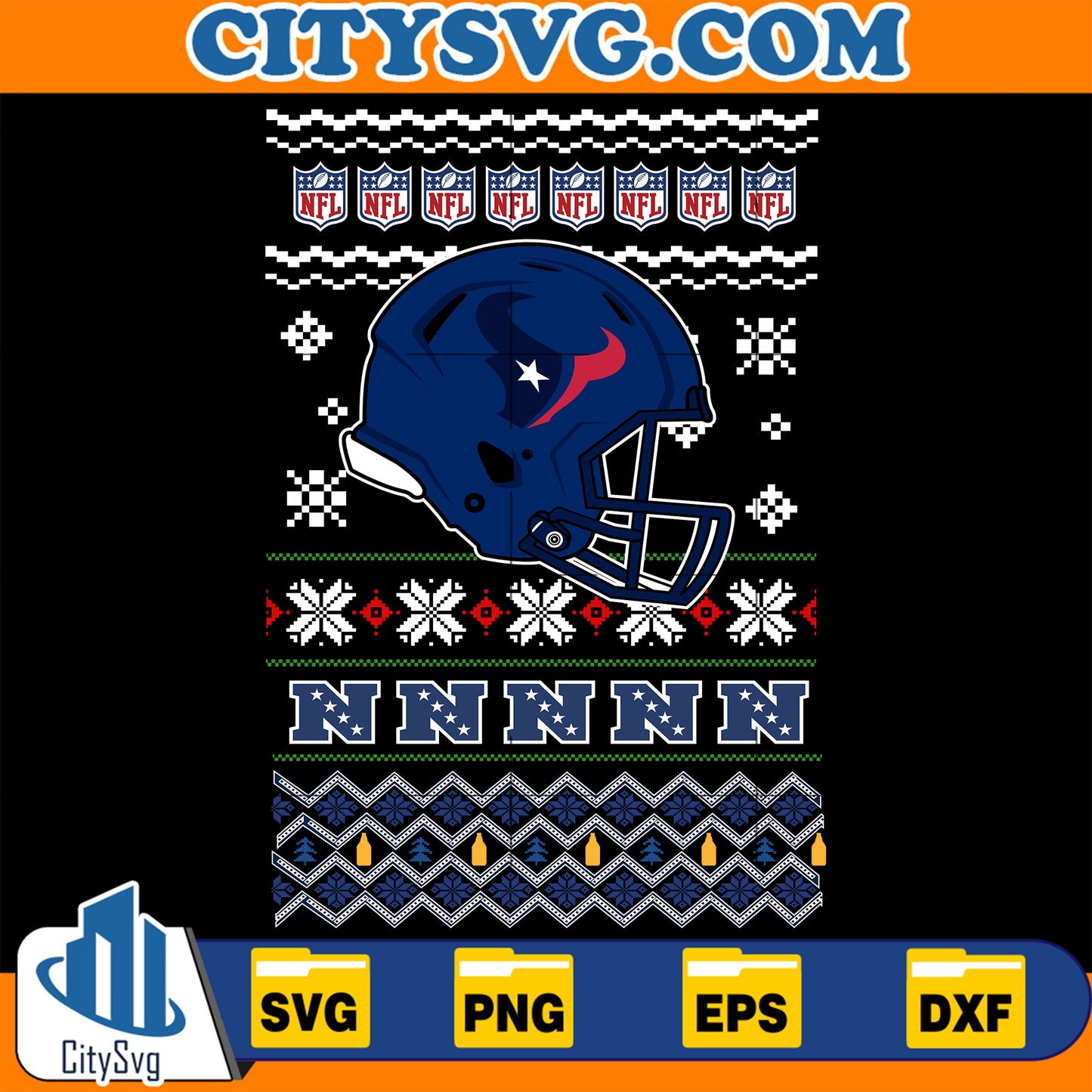 Houston Texans Christmas Svg