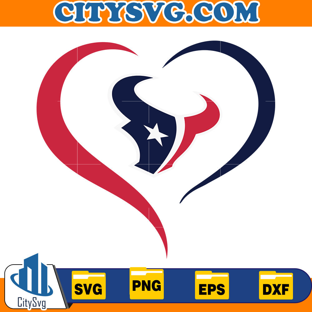 Heart Houston Texans Svg