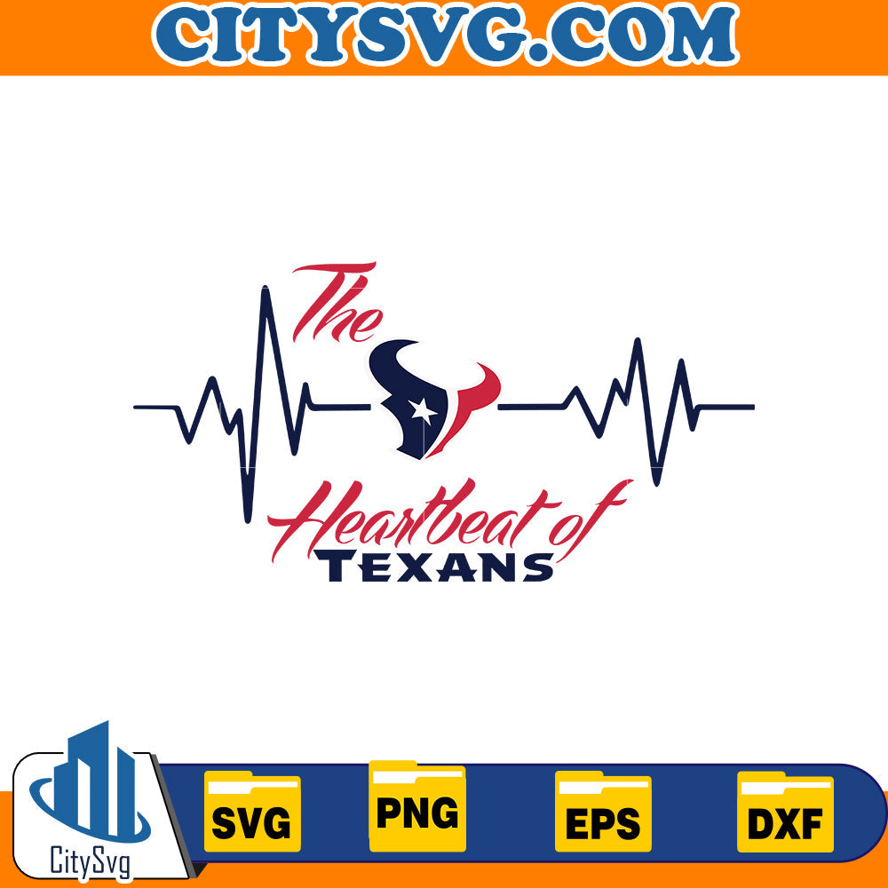 The heatbeat of Houston Texans Svg