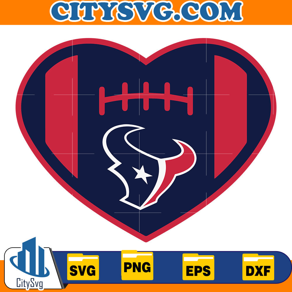 Heart Houston Texans Svg