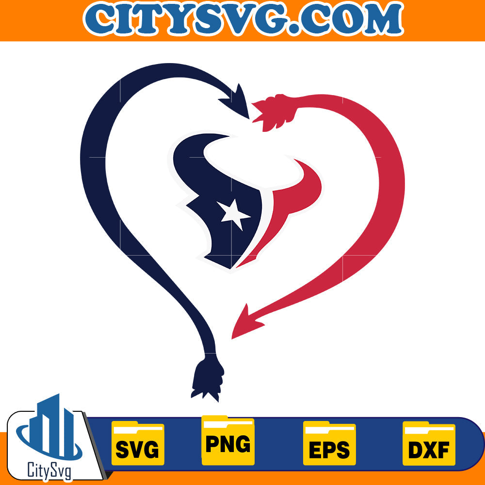 Heart Houston Texans Svg