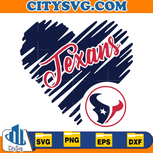 Heart Houston Texans Svg