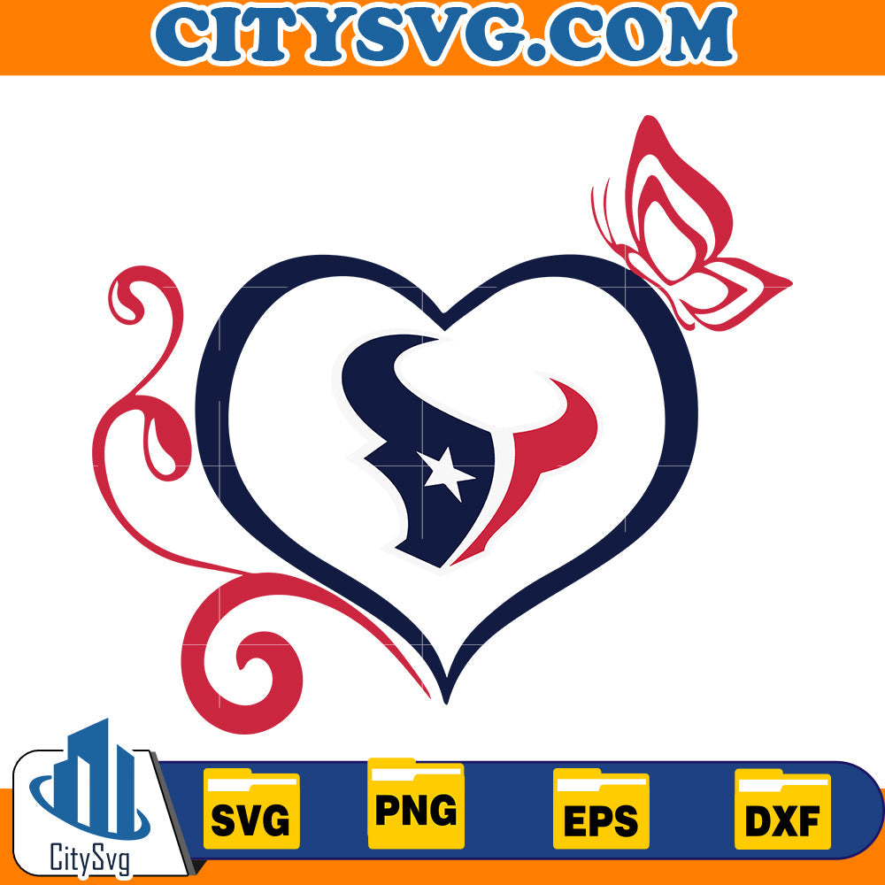 Heart Houston Texans Svg