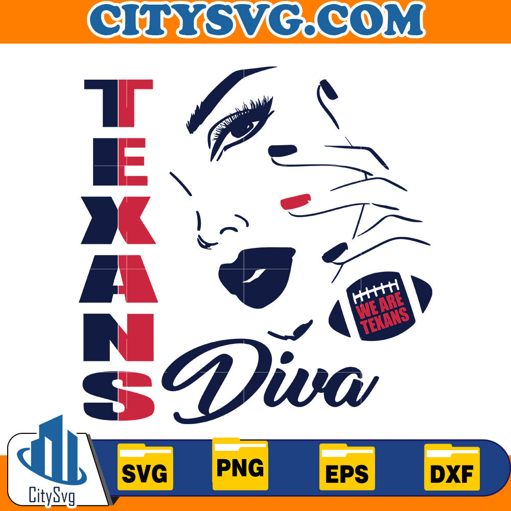 Texans Diva Svg