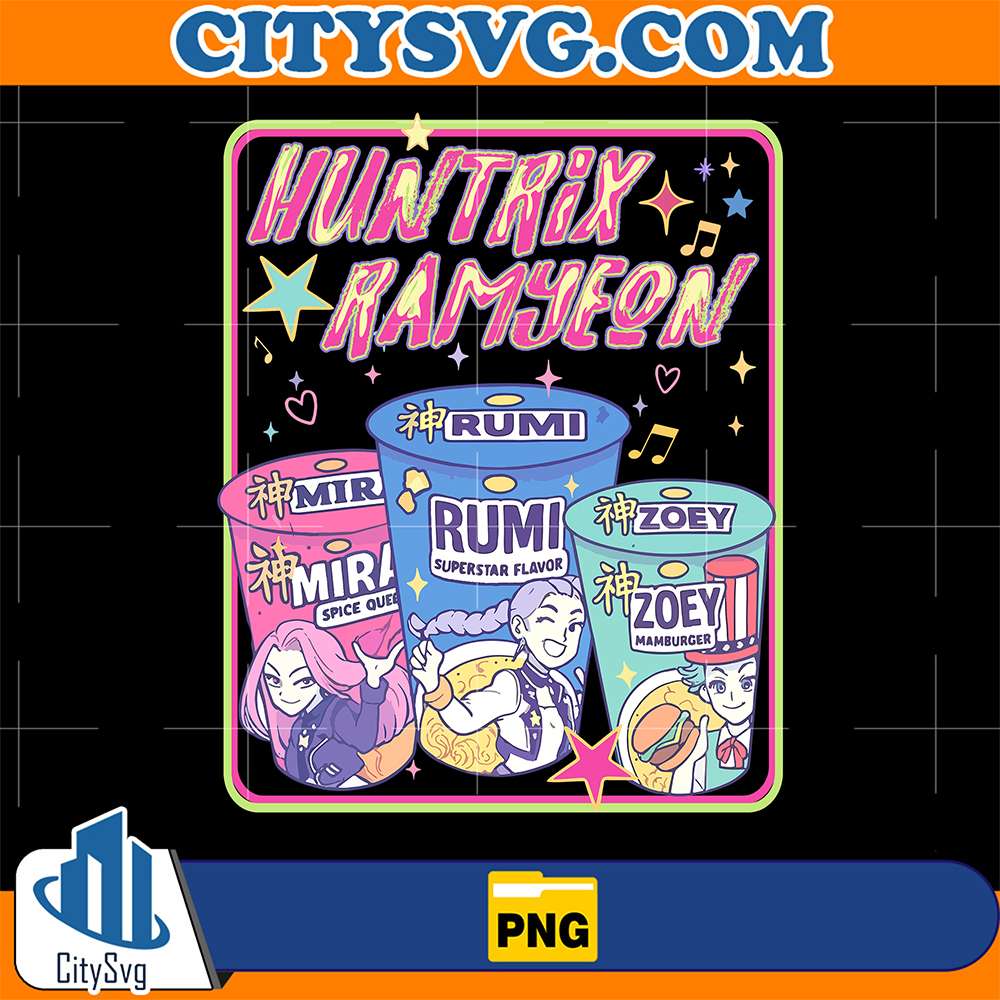 Huntrix-Ramyeon-Kpop-Demon-Hunters-Png