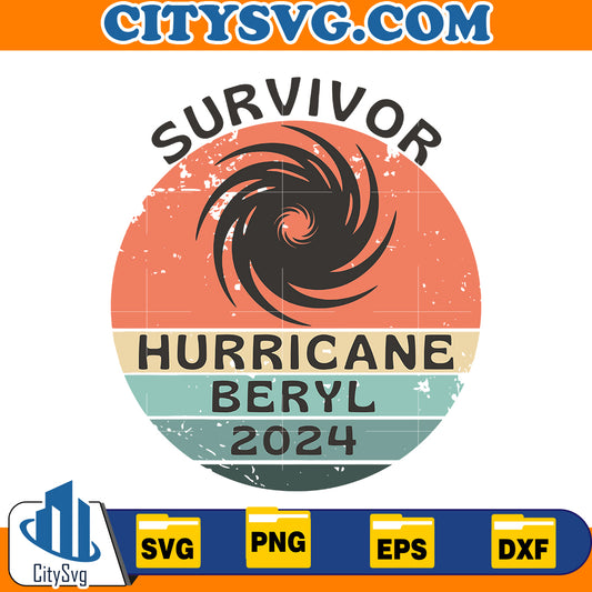 Survivor Hurricane beryl 2024 Svg