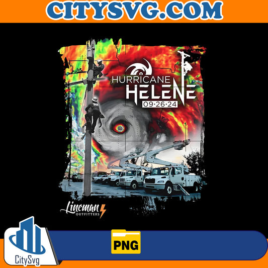 Hurricane Helene 2024 Power Lineman Png CitySvg