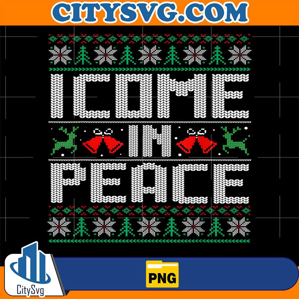 I-Come-In-Peace-Matching-Ugly-Christmas-Png