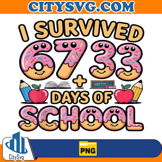 I-Survived-67-33-Days-Of-School-100th-Day-Math-Donut-Png