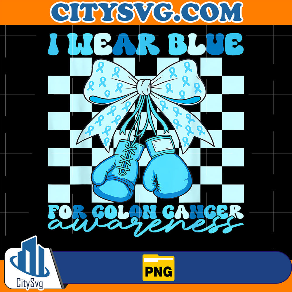 I-Wear-Blue-for-Colon-Awareness-Coquette-Boxing-Gloves-Png
