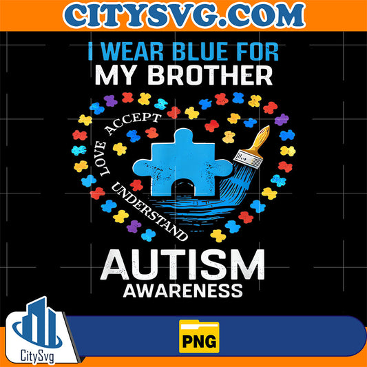 I-Wear-Blue-for-My-Brother-Autism-Awareness-Png