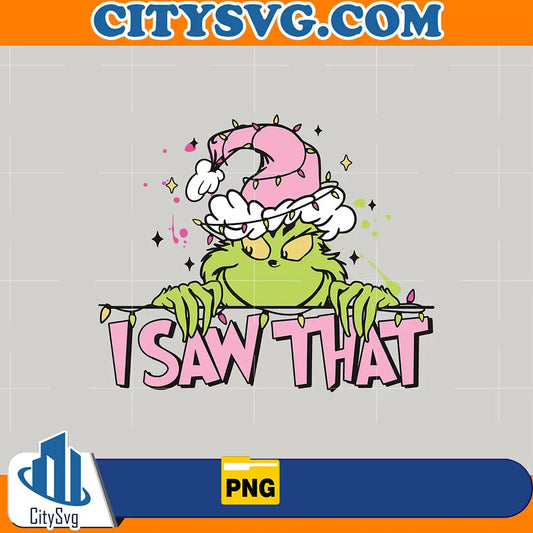ISawThatPinkGrinchChristmasLightPng