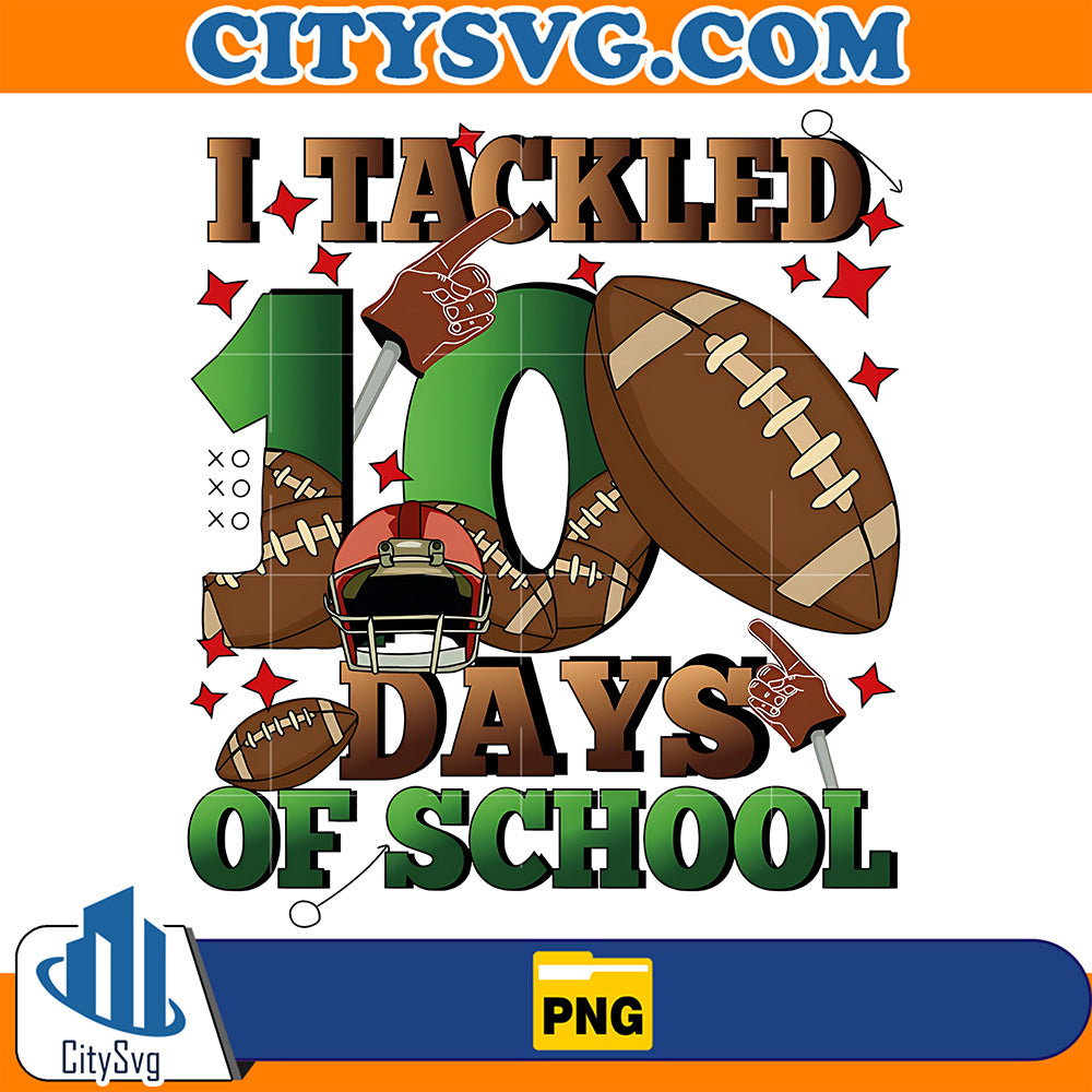 ITackled100DaysOfSchoolAmericanFootballPng