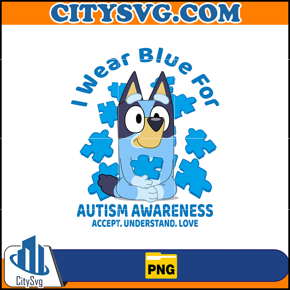 IWearBlueForAutismAwarenessAccept.Understand.LovePng