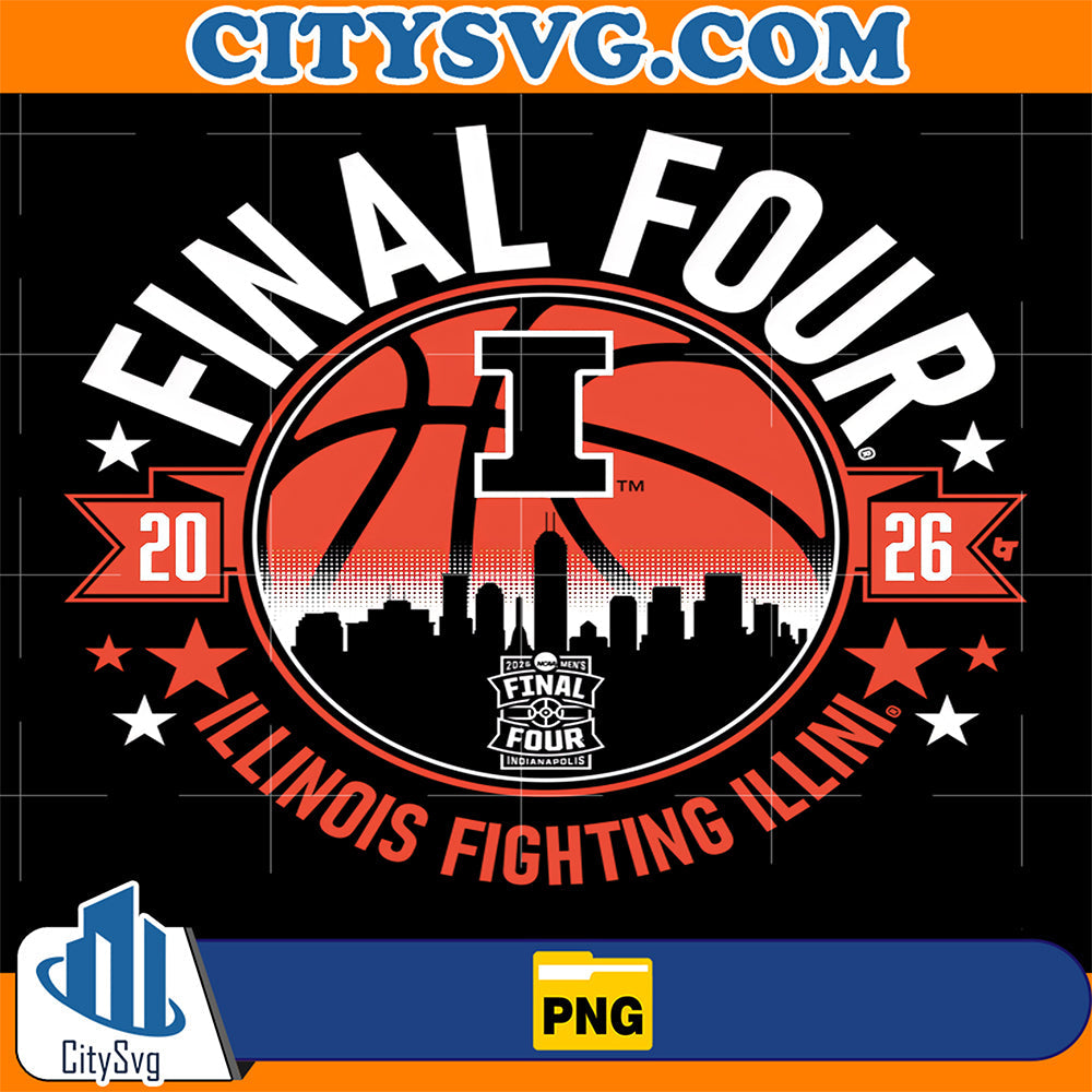 Illinois Fighting Illini MBB - 2026 Final Four Png CitySvg
