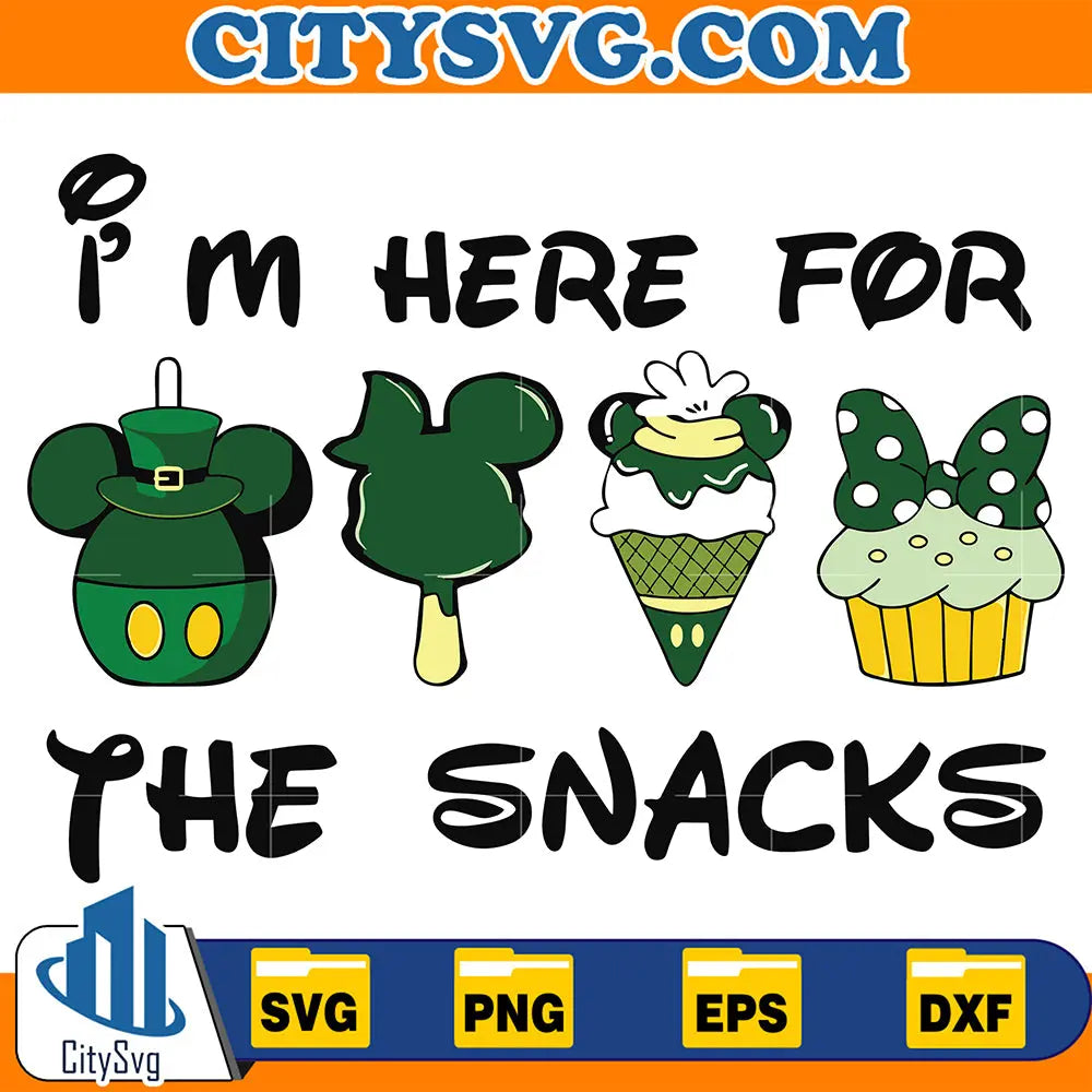 ImHereForTheSnacksDisneyStPatricksDaySvg